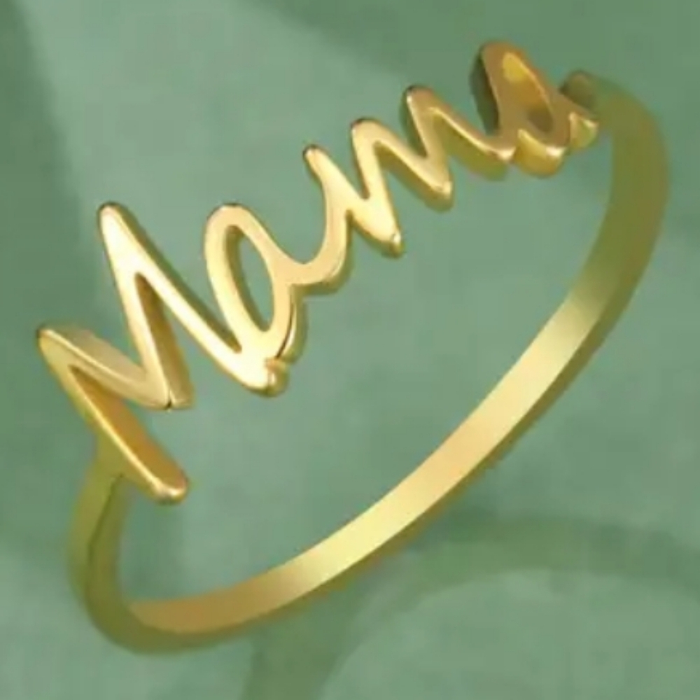 ๐๏ธ 'Mama' Rings Size 7 Gold or Silver - Picture 3 of 5